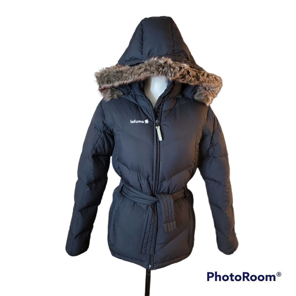 Lafuma Down Filled Hooded Black Jacket. Size S.